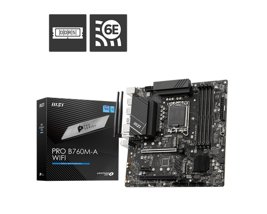 MSI PRO B760M-A WIFI DDR5 MOTHERBOARD (911-7D99-012)
