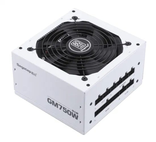 Segotep GM750W 750W Power Supply, 80 Plus Gold Full Modular PCIe 5.0 & ATX 3.0 Gaming PSU For NVIDIA RTX 20/30/40 Series & AMD GPU, 120mm Silent FDB Fan – WHITE