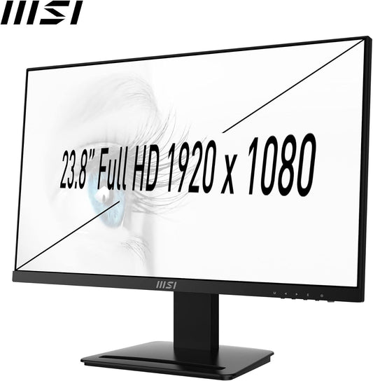 MSI PRO MP243X 24 Inch 100 Hz 1ms IPS FHD Flat Screen , Blue Light Reduction, 3W Built-In Speakers , Seamless Connectivity For The Programming, Coding & Website Design Workspace