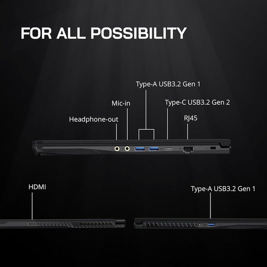 MSI Thin GF63 Intel Core I5-12450H Processor 4.4GHz| NVIDIA GeForce RTX 2050 ,4 GB | 8GB DDR4 RAM, 1TB NVME PCIe SSD | 15.6” FHD 144Hz | Backlit Gaming Keyboard | WiFi 6,Win 11 | Black