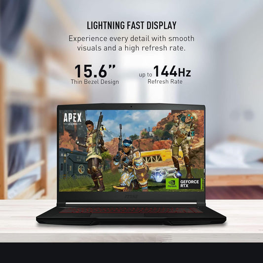 MSI Thin GF63 Intel Core I5-12450H Processor 4.4GHz| NVIDIA GeForce RTX 2050 ,4 GB | 8GB DDR4 RAM, 1TB NVME PCIe SSD | 15.6” FHD 144Hz | Backlit Gaming Keyboard | WiFi 6,Win 11 | Black