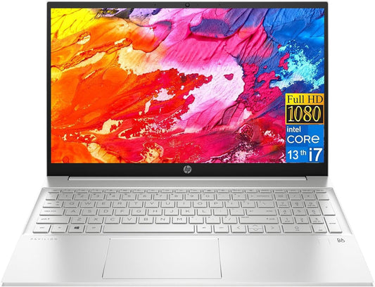 HP Pavilion 15 Intel® Core™ I7-1355U | 16 GB DDR4-3200 RAM , 256 GB NVMe™ M.2 SSD | 15.6 Inch FHD + Intel® Iris® Xe Graphics | Windows 11 Home | Wi-Fi 6 , Bluetooth® 5.3 | Natural Silver