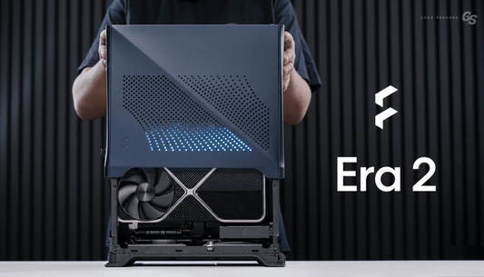 Fractal Era 2 Midnight Blue Mini-ITX Case With Anodized Aluminum Body, Walnut Top Panel, PCIe 4.0 Riser, 280 Mm AIO Support, Dual Aspect PWM Fans, 4×2.5-Inch Drive Mounts, 3-Slot GPU Support ~ FD-C-ERA2N-03