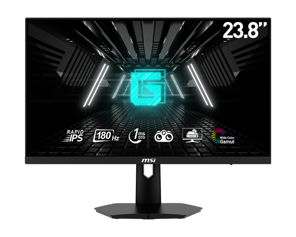 MSI G244F E2 23.8” FHD (1920 X 1080) 180Hz 1ms 16:9 HDR Ready IPS Gaming Monitor , Non-Glare With Super Narrow Bezel HDMI/DP G-Sync Compatible ,Black