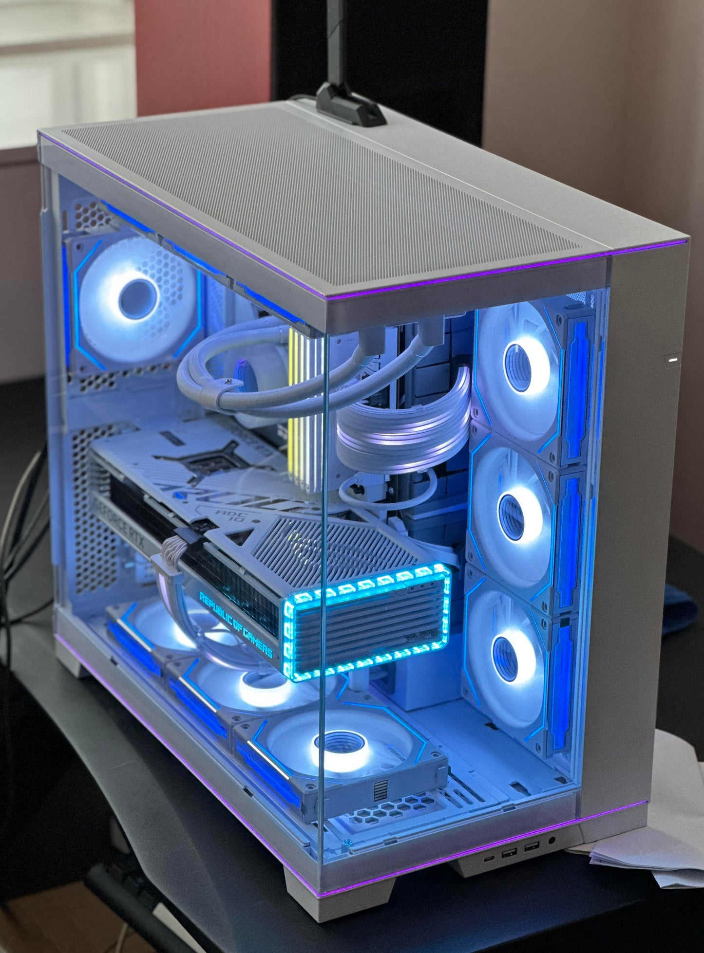 Lian Li O11 Dynamic EVO XL Full Tower E-ATX Case – Dual TG Panels, ARGB, Up to 3×420mm Radiators, Modular Layout, Enhanced Airflow, Height-Adjustable Motherboard Tray