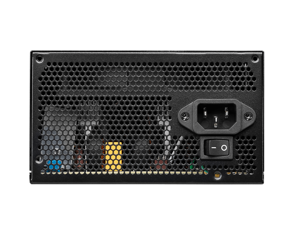MSI MAG A500DN POWER SUPPLY 500W 80 PLUS, 120mm Fan , Industrial Level Protection With OCP, OVP, OPP, SCP , Active PFC Design , Flat Cable Equipment – BLACK