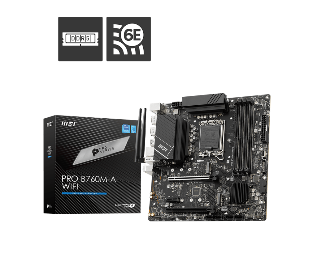 MSI PRO B760M-A WIFI DDR5 MOTHERBOARD (911-7D99-012)