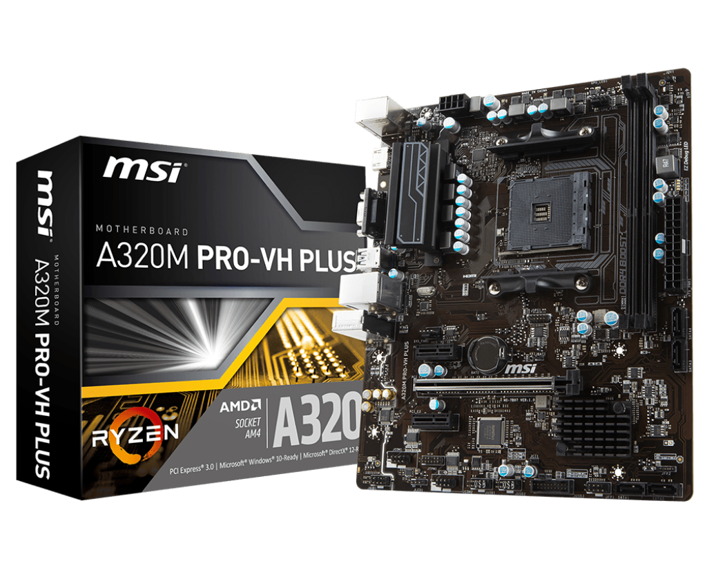 MSI A320M PRO-VH PLUS AMD DDR4 MOTHERBOARD