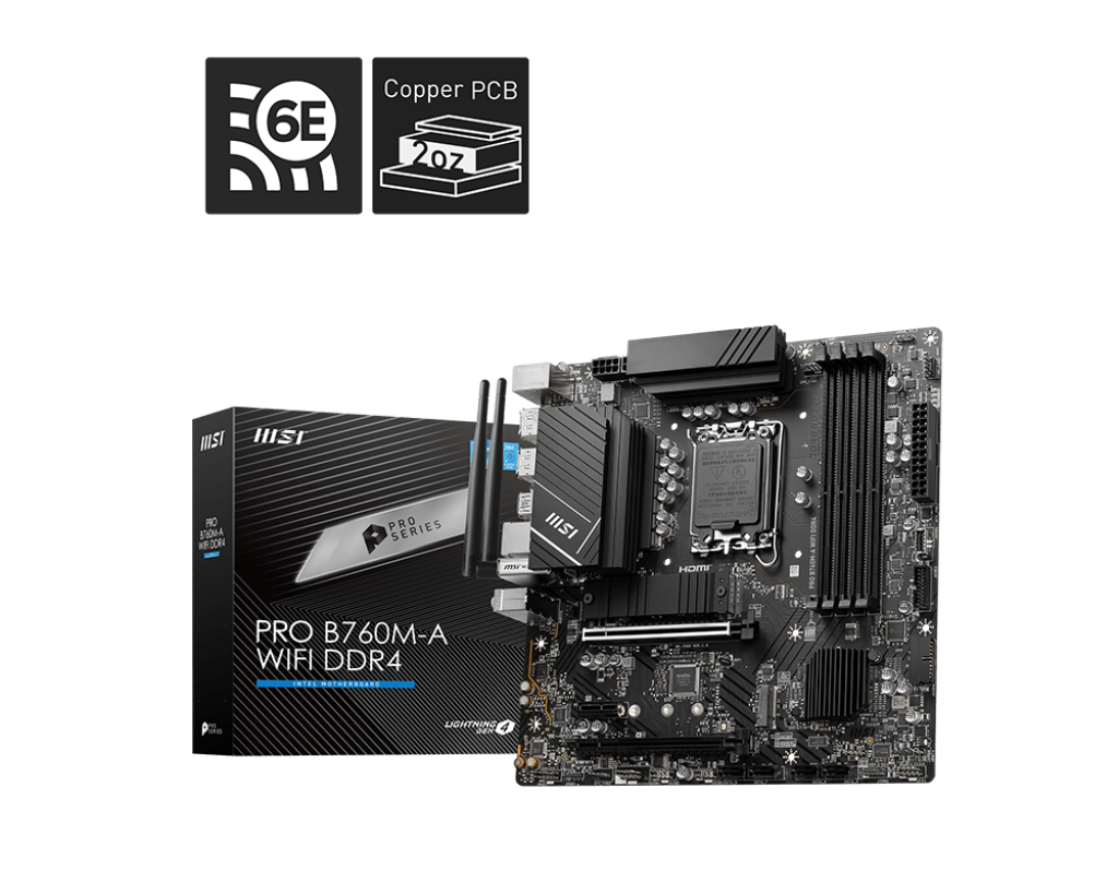 MSI PRO B760M-A WIFI DDR4 MOTHERBOARD 911-7D99-001