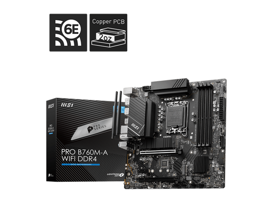 MSI PRO B760M-A WIFI DDR4 MOTHERBOARD 911-7D99-001