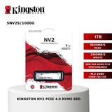 Kingston NV2 1TB M.2 2280 NVMe Internal SSD | PCIe 4.0 Gen 4×4 | Up To 3500 MB/S | SNV2S/1000G