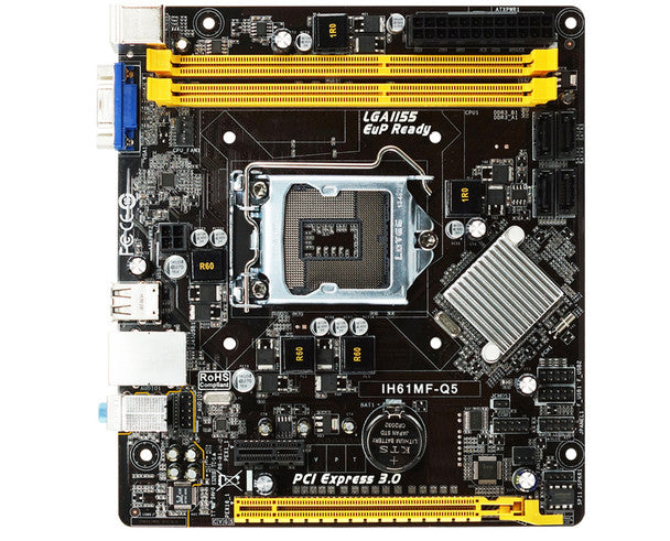 Biostar IH61MF-Q5 Motherboard (H61, S1155, MATX, DDR3, Intel)