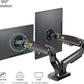 Dual Monitor Desk Mount Stand Gas Spring 360 Degree Full Rotation ; Computer Monitor Arm For Two Screens 17″ – 27″ Inch With 2~9 Kg Load Capacity For Each Display ;  F160