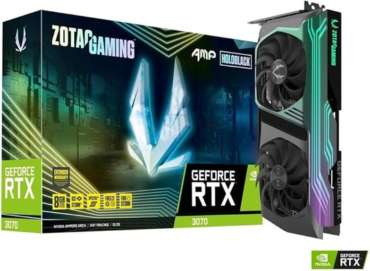 ZOTAC GAMING GeForce RTX 3070 AMP Holo 8GB GDDR6 256-bit 14 Gbps PCIE 4.0 Gaming Graphics Card Used