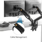 Dual Monitor Desk Mount Stand Gas Spring 360 Degree Full Rotation ; Computer Monitor Arm For Two Screens 17″ – 27″ Inch With 2~9 Kg Load Capacity For Each Display ;  F160