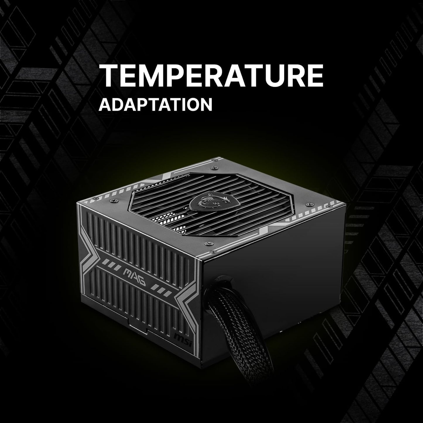 MSI MAG A750BN PCIE 5 Gaming Power Supply – PCIE 5.0 Ready – 80 Plus Bronze Certified 750w – 120mm Fan – Active PFC DC To DC Power Design  – ATX PSU – BLACK