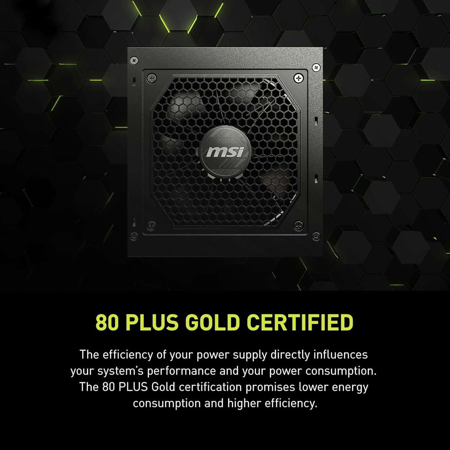MSI MAG A750GL PCIE 5 & ATX 3.0 Gaming Power Supply – Full Modular – 80 Plus Gold Certified 750W -Supports NVIDIA® GeForce RTX 40 Series Graphics Cards –  Black