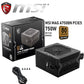 MSI MAG A750BN PCIE 5 Gaming Power Supply – PCIE 5.0 Ready – 80 Plus Bronze Certified 750w – 120mm Fan – Active PFC DC To DC Power Design  – ATX PSU – BLACK