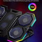 Laptop Cooling Pad, Gaming Laptop Cooling Stand with RGB Light, 6 Quiet Cooling Fans, 6 Height Adjustable and Dual USB Ports for 11 to 15.6 Inch Laptops ,  Extra iPad/Phone Stand