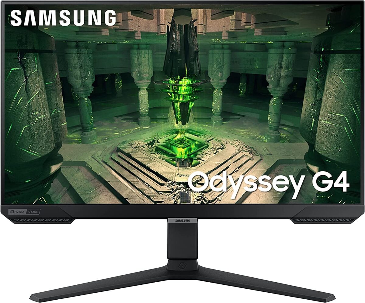 SAMSUNG Odyssey G4 Series 25-Inch FHD Gaming Monitor, IPS, 240Hz, 1ms, G-Sync Compatible, AMD FreeSync Premium, HDR10, Ultrawide Game View, DisplayPort, HDMI, Fully Adjustable Stand