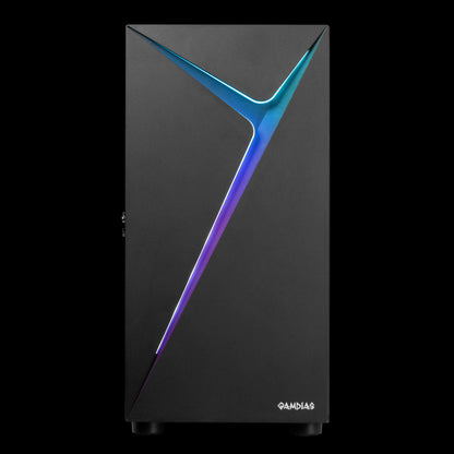 GAMDIAS ARGUS E4 ELITE GAMING ARGB PC CASE , Sync With 5V ARGB Motherboard , Tempered Glass , Up To ATX Motherboards , 1 Built-In 120mm Rear Fan – BLACK