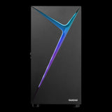 GAMDIAS ARGUS E4 ELITE GAMING ARGB PC CASE , Sync With 5V ARGB Motherboard , Tempered Glass , Up To ATX Motherboards , 1 Built-In 120mm Rear Fan – BLACK