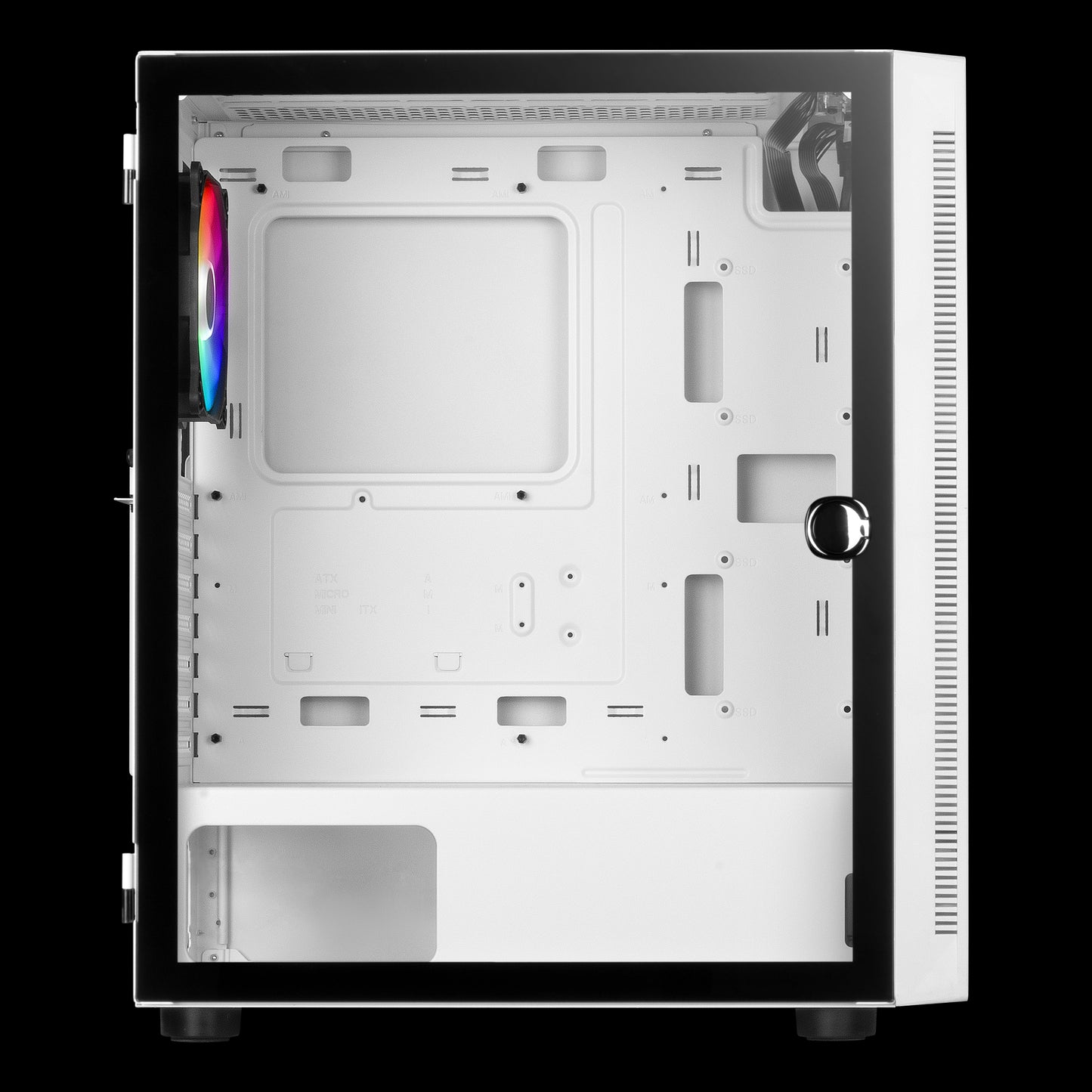 GAMDIAS ARGUS E4 ELITE GAMING ARGB PC CASE , Sync With 5V ARGB Motherboard , Tempered Glass , Up To ATX Motherboards , 1 Built-In 120mm Rear Fan – BLACK