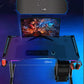 Z8 RGB Gaming Desk  With Z-Shaped Steel Frame, 120CM Carbon Fiber Surface, 4+3 LED Colors, Headset Hook, Cup Holder, ABS Armor, Anti-Pressure Feet – Black & Red