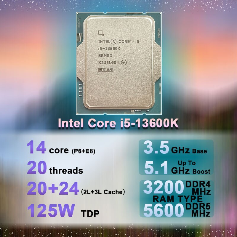 Intel® Core™ I5-13600K Processor 24M Cache, Up To 5.10 GHz “TRAY”