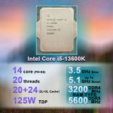Intel® Core™ I5-13600K Processor 24M Cache, Up To 5.10 GHz “TRAY”