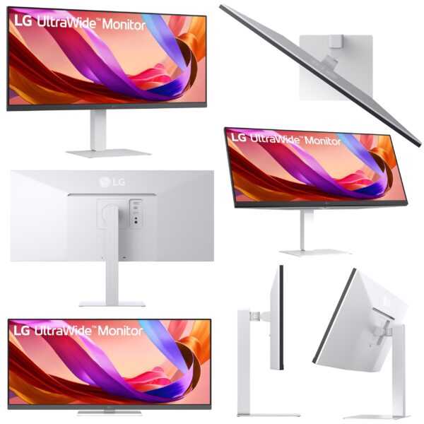 LG 34 Inch UltraWide FHD IPS Gaming Monitor With 21:9 Display, 2560×1080 Resolution, 100Hz Refresh Rate, 1ms MBR, DisplayHDR 400, USB Type-C Connectivity, Adjustable Stand | WHITE ~ 34U530A-W