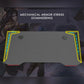 Z8 RGB Gaming Desk  With Z-Shaped Steel Frame, 120CM Carbon Fiber Surface, 4+3 LED Colors, Headset Hook, Cup Holder, ABS Armor, Anti-Pressure Feet – Black & Red
