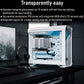 Fractal Torrent White RGB TG Clear Tint PC Case With 180 mm Prisma Fans, Extreme Airflow Design, E-ATX Support, 461 to 423 mm GPU, 420 mm Radiator Compatibility & Tempered Glass ~ FD-C-TOR1A-07