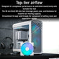 Fractal Torrent White RGB TG Clear Tint PC Case With 180 mm Prisma Fans, Extreme Airflow Design, E-ATX Support, 461 to 423 mm GPU, 420 mm Radiator Compatibility & Tempered Glass ~ FD-C-TOR1A-07