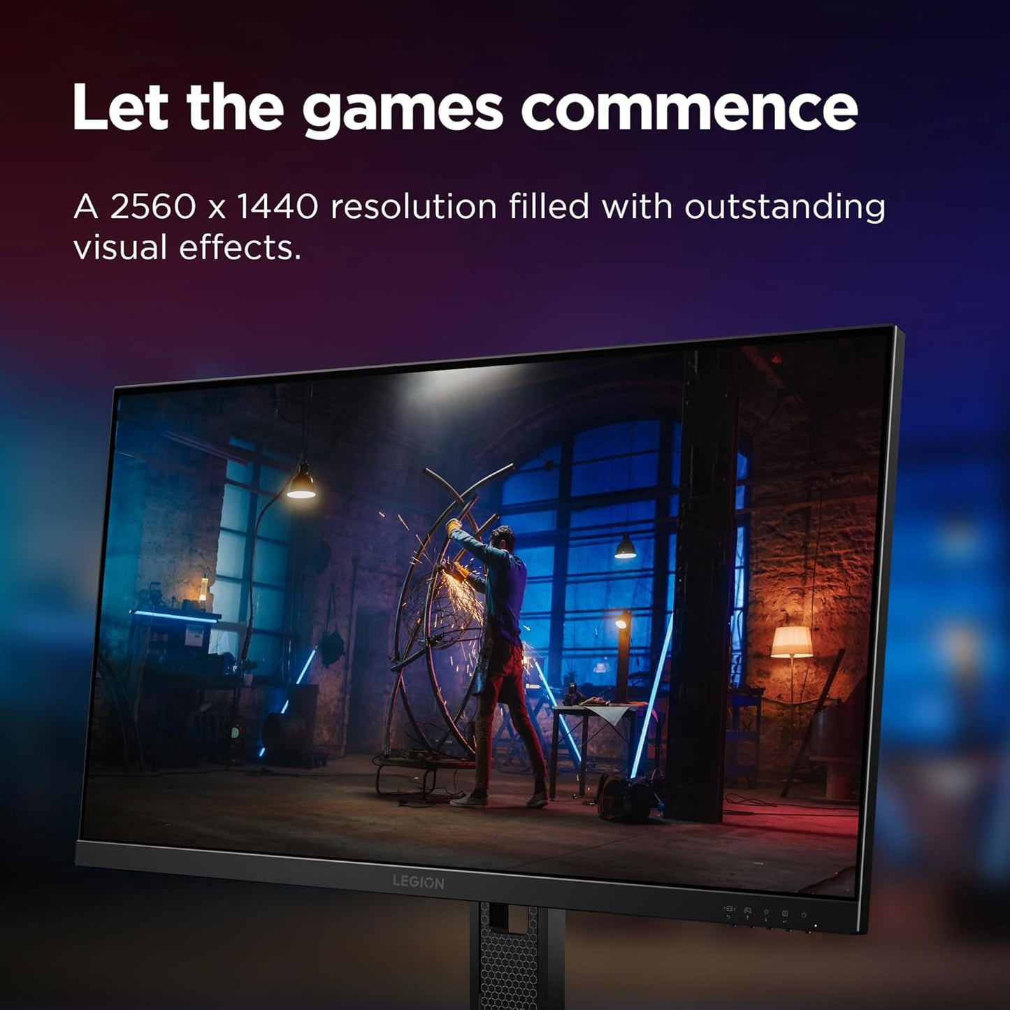 Lenovo Legion 27Q-10 27-inch IPS QHD 240Hz Gaming Monitor , 0.5ms MPRT, FreeSync Premium, G-SYNC Compatible, 99% sRGB , HDR10 Compliance , Tilt – Swivel – Height Adjustable | 68C6GAC4EU