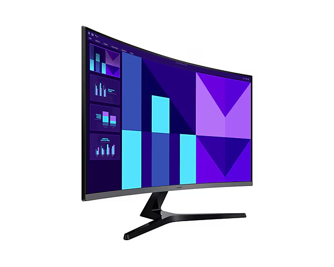 Samsung 32″ Essential S3 Curved Full HD Monitor With 1500R VA Panel, 100Hz Refresh Rate 4ms (GTG), Game Mode, Eye Saver, HDMI, D-Sub, Tilt Stand, TÜV Certified Comfort