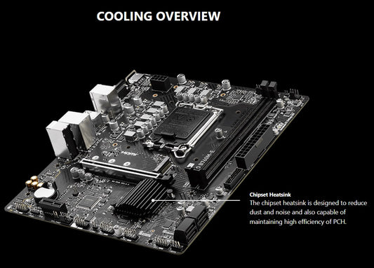 MSI PRO B760M-E DDR5 Motherboard, Micro-ATX – Supports Intel 12th & 13th Gen Core Processors, LGA 1700 – DDR5 Memory Boost 5600MHz, PCIe 4.0 X16 Slot, M.2 Gen4 Slot