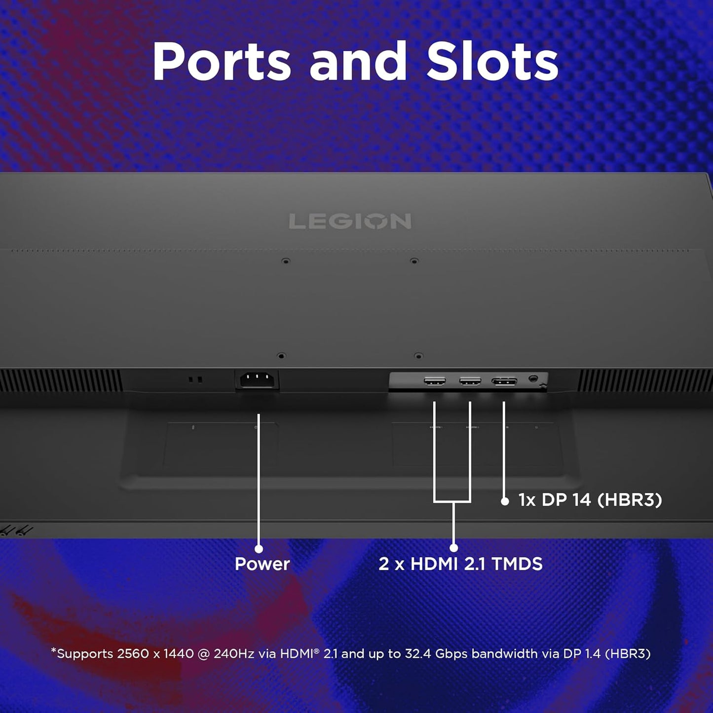 Lenovo Legion 27Q-10 27-inch IPS QHD 240Hz Gaming Monitor , 0.5ms MPRT, FreeSync Premium, G-SYNC Compatible, 99% sRGB , HDR10 Compliance , Tilt – Swivel – Height Adjustable | 68C6GAC4EU