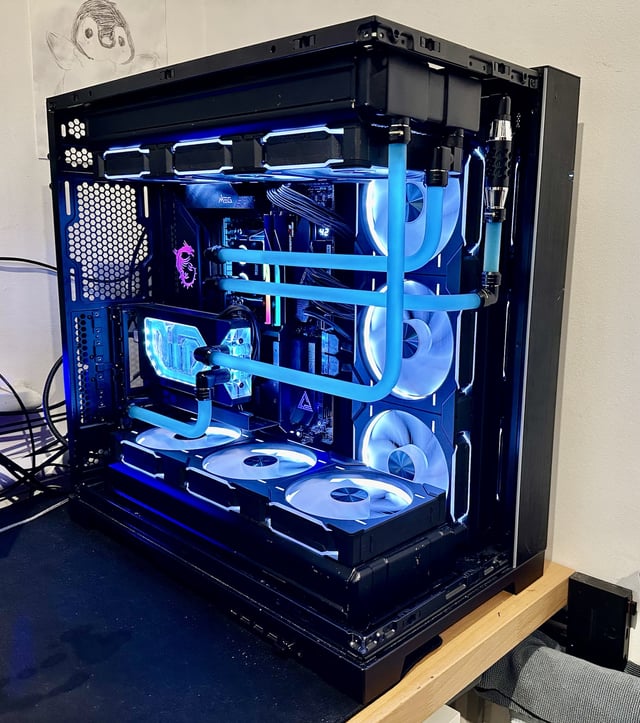 Lian Li O11 Dynamic EVO XL Full Tower E-ATX Case – Dual TG Panels, ARGB, Up to 3×420mm Radiators, Modular Layout, Enhanced Airflow, Height-Adjustable Motherboard Tray