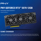 PNY GeForce RTX 5070 OC 12GB GDDR7 Overclocked GPU With Triple Fan Cooling & Stealth Mode , DLSS 4, Ray Tracing, PCIe 5.0, 6144 CUDA , 2587 MHz Boost, Blackwell Architecture, 4K/8K Ready, Metal Backplate, 250W TDP | BLACK | 1 YEAR WARRANTY