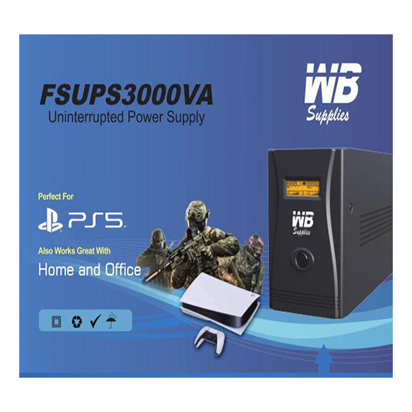 UPS WB SUPPLIES FSUPS3000VA 3KVA 140VAC-290VAC